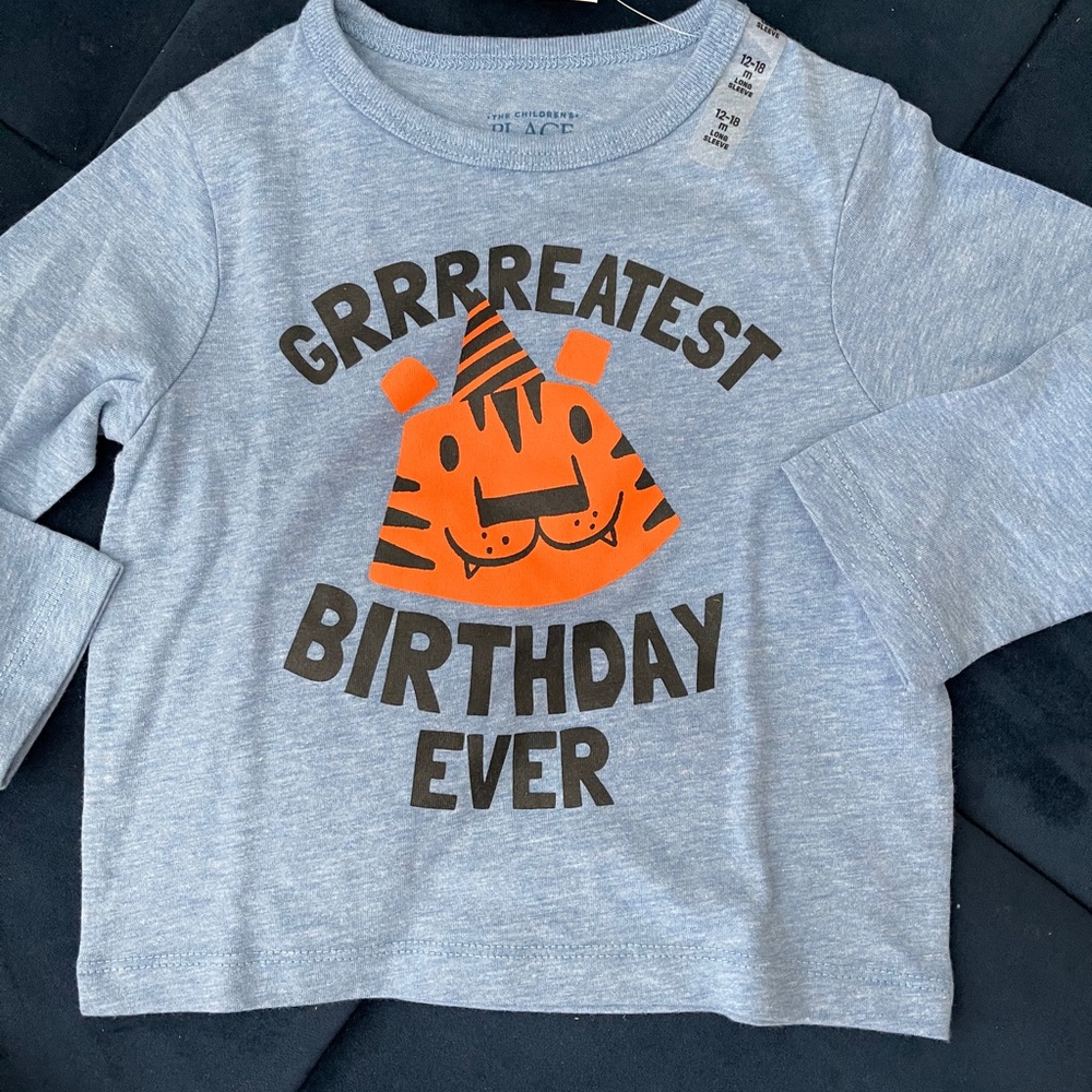 Boys Long Sleeve Birthday Shirt NWT